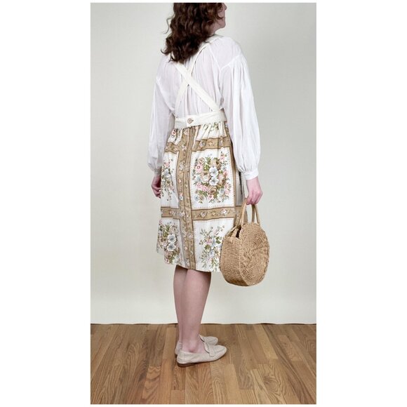 Vintage Handmade Garden Girl Apron Pinafore Midi Dress Grandmacore Cottagecore - Picture 4 of 8